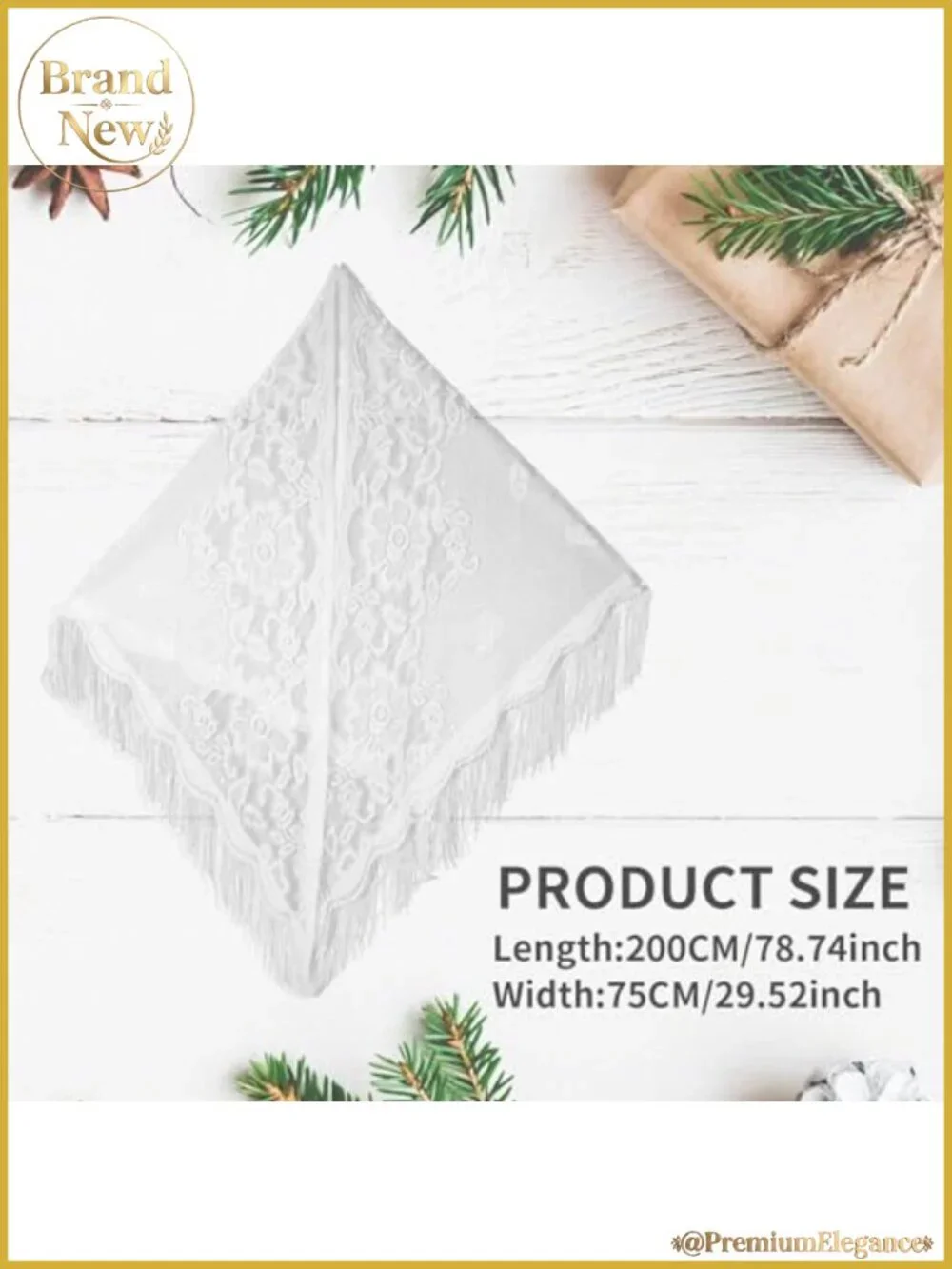 Women Lace Shawl Wrap Soft Mesh Fringe Triangle Scarf for Wedding Evening Party